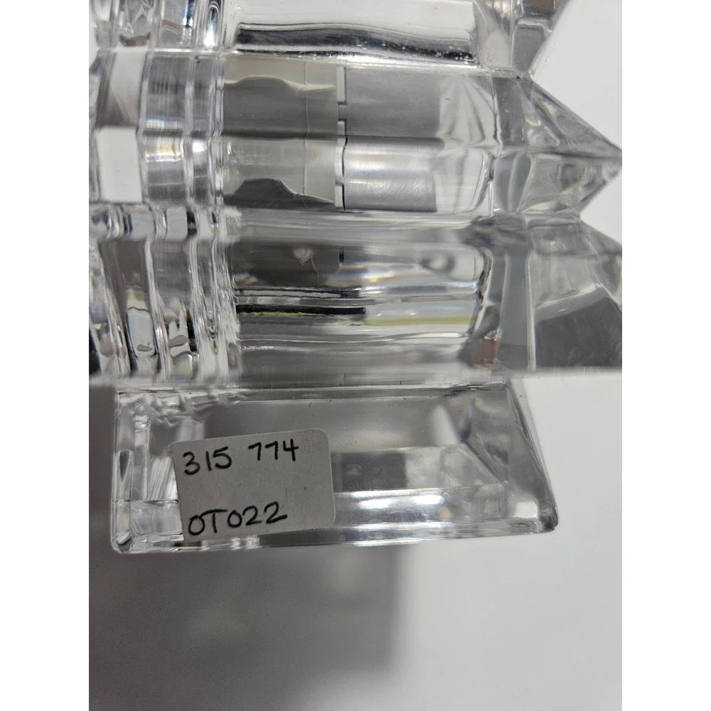 MIKASA 50s Vintage Crystal Starburst‎ Snowflake Desk Clock Quartz Germany Roman